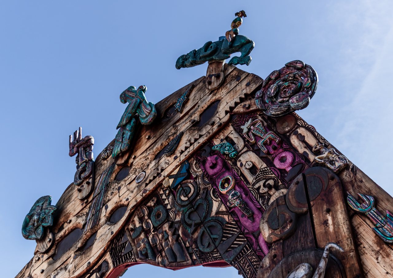 Waharoa gateway in Auckland's Civic Square