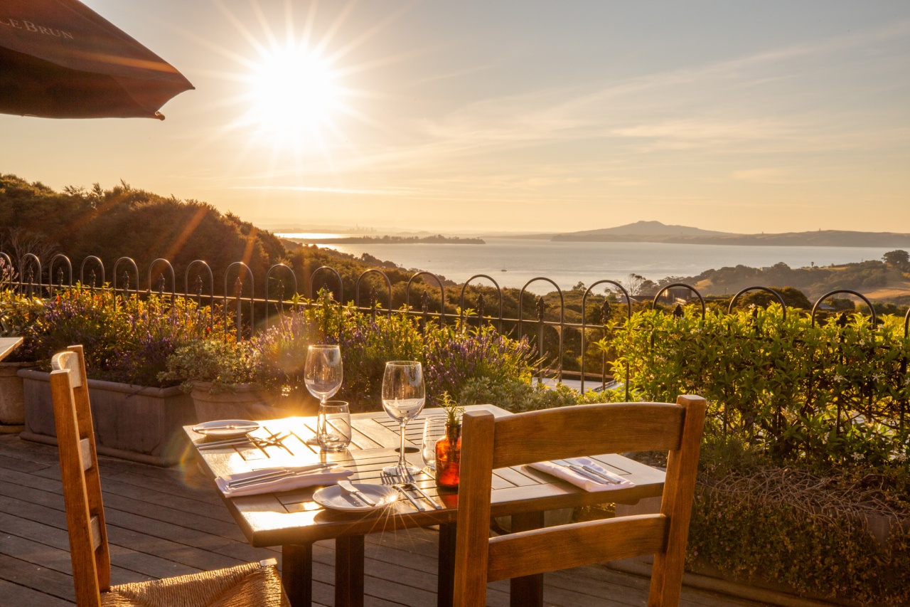 Table outside on Mudbrick's rooftop bar