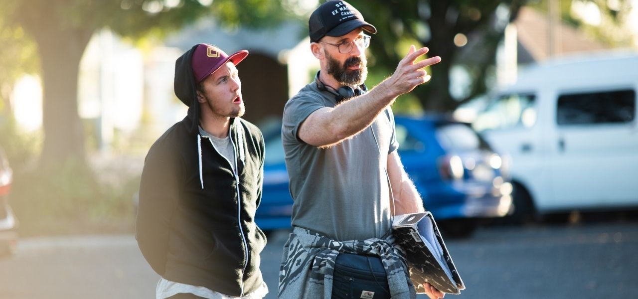 Two people on film set