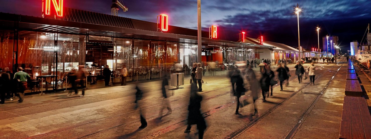 Night scene in Wynyard quarter