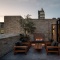 Outdoor patio in evening light at The Hotel Britomart - Auckland Winter Warmers